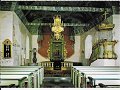 Interiör av Bergums Kyrka. Odaterat. Copyright AB. H. Lindenhag, Göteborg. 9353