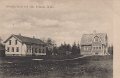 Missionshuset och Villa Solhem, Gråbo. Postgånget . Foto. Förlag J.E. Linquist, Gråbo