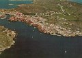 Flygfoto över Mollösund. Odaterat. Coopyright AB H. Lindenhag, Göteborg. Tel. 031 - 11 58 95