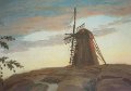 Kvarnen, Mollösund. Odaterat. Oljemålning 1944 av Gustaf Forssén