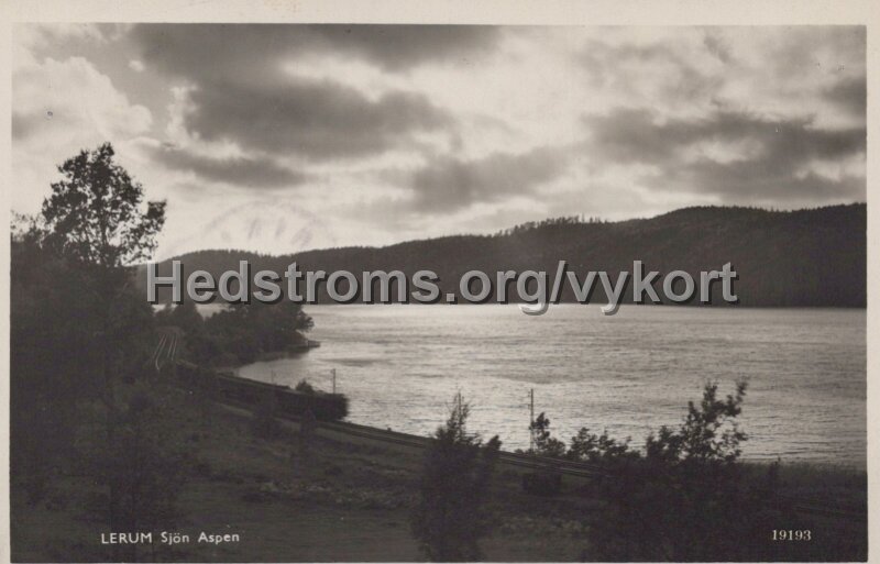 Lerum. Sjon Aspen. Postganget 5 augusti 1925. Pressbyran 19193.jpg - Lerum. Sjön Aspen.Postgånget 5 augusti 1925.Pressbyrån 19193.