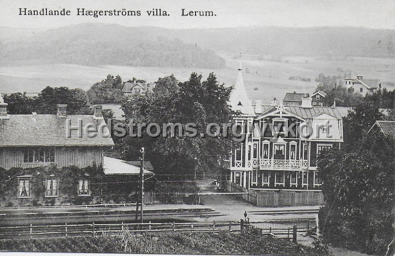 Handlande Hægerstroms villa. Odaterat. Forlag Jac. Hægerstom, Lerum.jpeg - Handlande Hægerströms villa. LerumOdaterat.Förlag: Jac. Hægerstöm, Lerum.