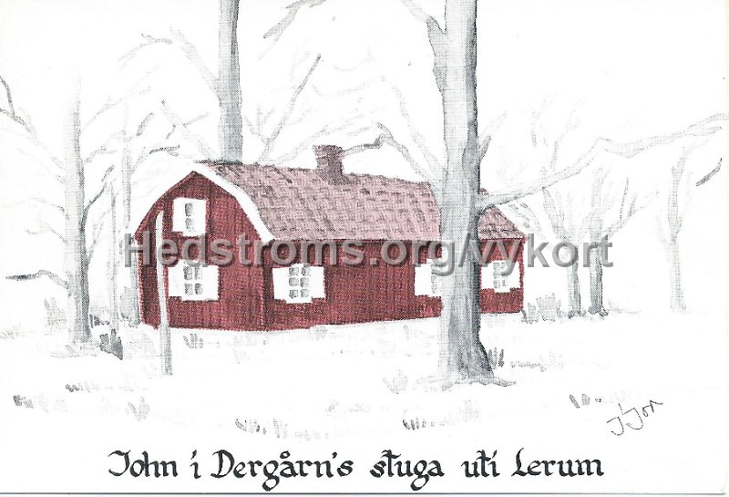John i Dergarns stuga uti Lerum. Odaterat. Lions jultia. Lions Club Lerum.jpeg - John i Dergården's stuga uti Lerum.Odaterat.Lions Jultia - Lions Club Lerum.Jon hette den siste som bodde här.