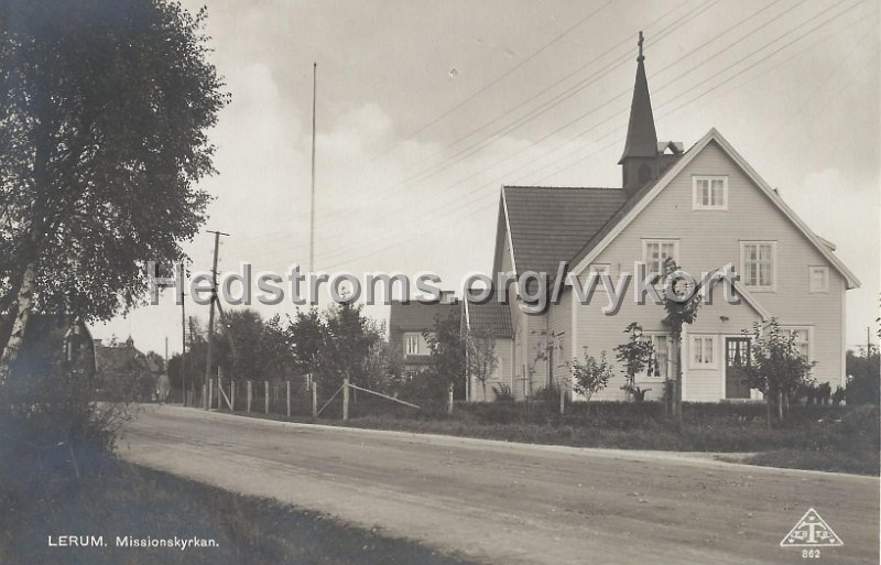 Missionskyrkan. Odaterat . Forlag Alrik Hedlund, Goteborg. Traff 862.jpeg - Lerum. Missionskyrkan.Odaterat.Förlag: Alrik Hedlund, Göteborg samt Träff 862.