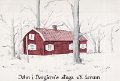 John i Derardens stuga uti Lerum. Postganget 16 januari 1989. Lions jultia. Lions Club Lerum