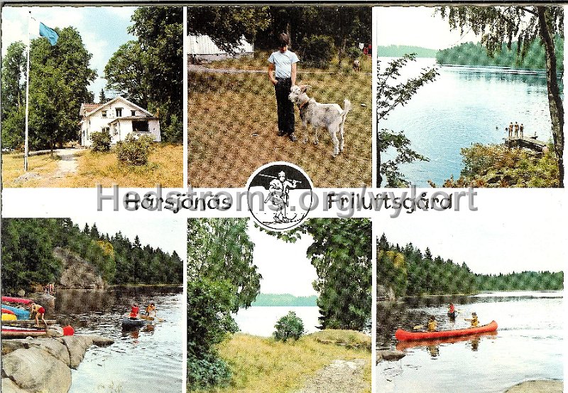 Harsjonas Friluftsgard, Friluftsframjandet Goteborgs DF. Postganget 1986. Foto och forlag Leon Foto Kungalv. Ultra.jpg - Härsjönäs Friluftsgård. Friluftsfrämjandet Göteborgs DF 031/11 01 81.Odaterat.Foto & förlag: Leon Foto Kungälv.