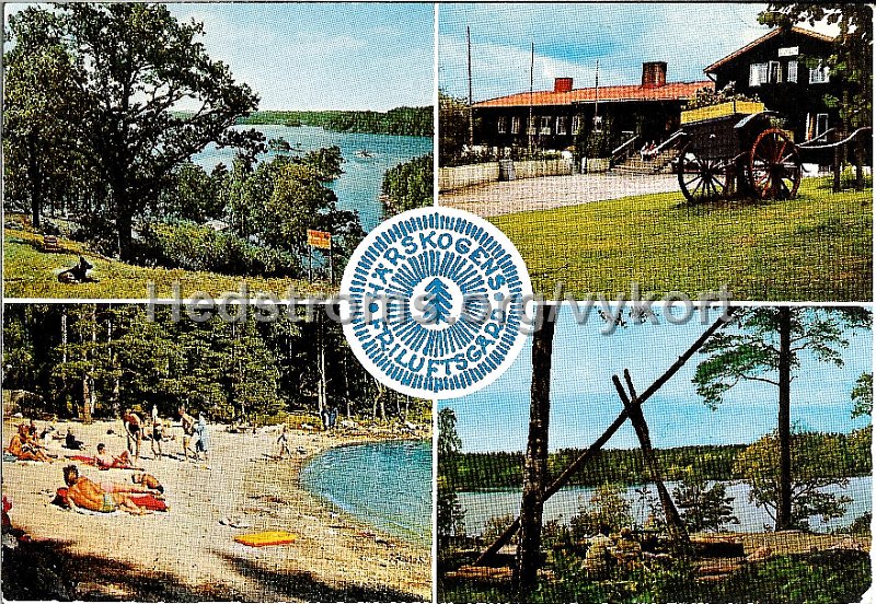 Harskogens Friluftsgard, Lerum.Postganget. Forlag AB H. Lindenhag, Goteborg. 9724.jpg - Härskogens Friluftsgården, Lerum. Postgånget.Förlag: AB H. Lindenhag, Göteborg.