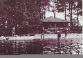Aspenas villastads badplats ar 1935 (Lerum). Nyproduktion, odaterat. Haspen forlag