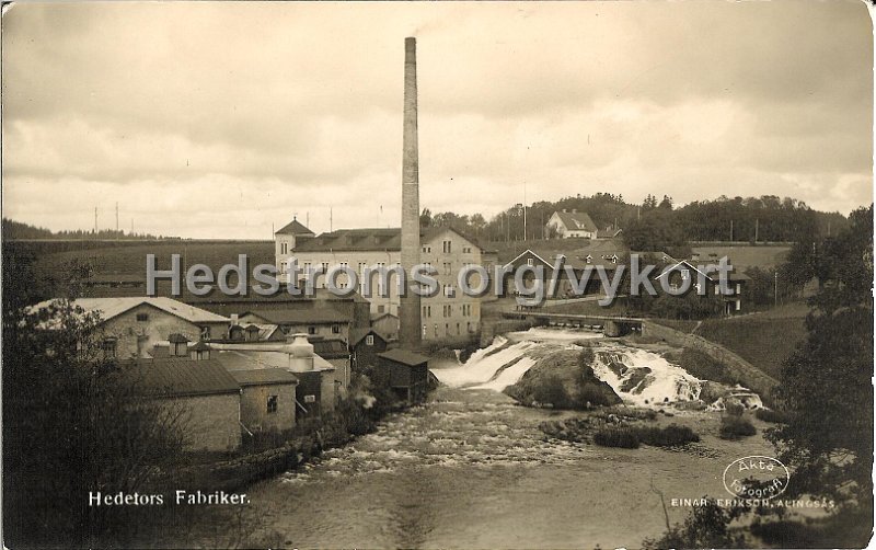 Hedefors fabriker. Odaterat. Einar Erikson, Alingsas.jpg - Hedefors fabriker.Odaterat.Förlag: Einar Eriksson, Alingsås.