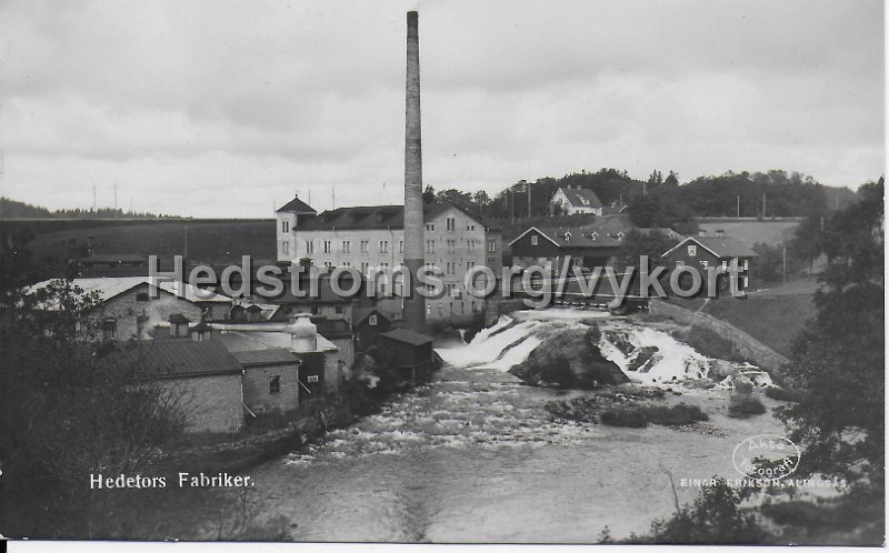 Hedefors fabriker. Postganget 17 juni 1938. Einar Erikson, Alingsas.jpeg - Hedefors fabriker.Postgånget 17 juni 1938.Einar Erikson, Alingsås.