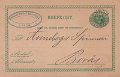 Brefkort. Hedefors Wafveriaktiebolag. Lerum. Postganget 11 juni 1889