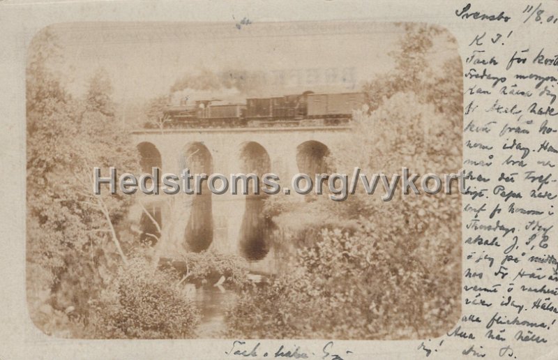 Jarnvagsbron. Postganget 12 augusti 1901.jpg - Järnvägsbron.Postgånget 12 augusti 1901.