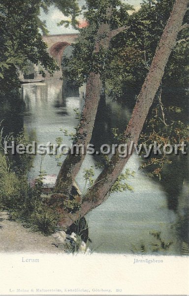 Lerum. Jarnvagsbron. Odaterat. Le Moine Malmestrom Konstforlag, Goteborg. 289.jpeg - Lerum. Järnvägsbron.Odaterat.Le Moine & Malmeström Konstförlag, Göteborg. 289.