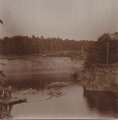 Fotografi. Markt 78 Jarnvagsraset vid sjon Aspen ar 1913 pa baksidan