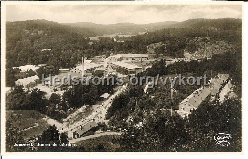 Jonsered. Jonsereds fabriker. Odaterat. Foto och forlag Hj. Runelandh, Jonsered.jpg - Jonsered. Jonsereds fabriker.Odaterat.Foto och förlag: Hj. Runelandh, Jonsered.