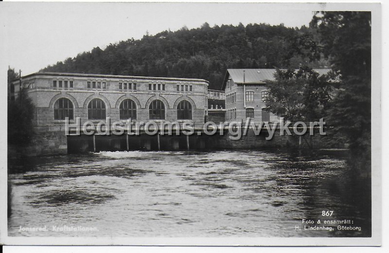 Jonsered. Kraftstationen. Odaterat. Forlag Jonsereds kiosk. Foto ensamratt H. Lindenhag, Goteborg. 867.jpeg - Jonsered. Kraftstationen.Odaterat.Förlag: Jonsereds kiosk.Foto & ensamrätt: H. Lindenhag, Göteborg. 867.