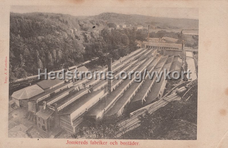 Jonsereds fabriker och bostader. Odaterat. Imp. J. Portelius.jpg - Jonsereds fabriker och bostäder.Odaterat.Imp. J. Portelius.