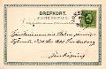 Jonsereds Fabriker och bostader. Postganget 22 mars 1906. Adressida