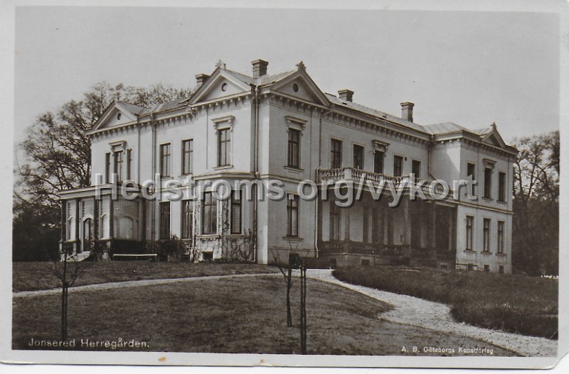 Jonsered Herregarden. Postganget 15 juli 1919. import.Jonsereds handelsbod.jpeg - Jonsered Herregården.Postgånget 15 juli 1919.import.Jonsereds handelsbod.