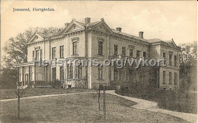 Jonsered. Herrgarden. Postganget  16 september 191x. Forlag Jonsereds Handelsbod.jpg - Jonsered. Herrgården.Postgånget 16 september 191x.Förlag: Jonsereds Handelsbod.