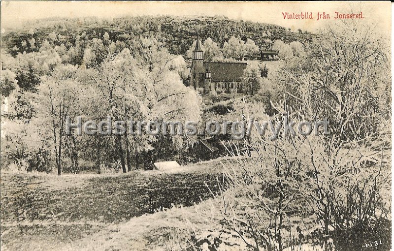 Vinterbild fran Jonsered. Postganget 21 december 1902.jpg - Vinterbild från Jonsered.Postgånget 21 december 1902.