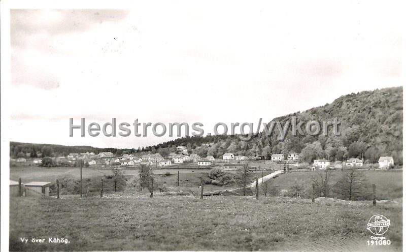 Vy over Kahog. Postganget  december 1953. Pressbyran 191080.jpg - Vy över Kåhög.Postgånget december 1953.Pressbyrån 191080.