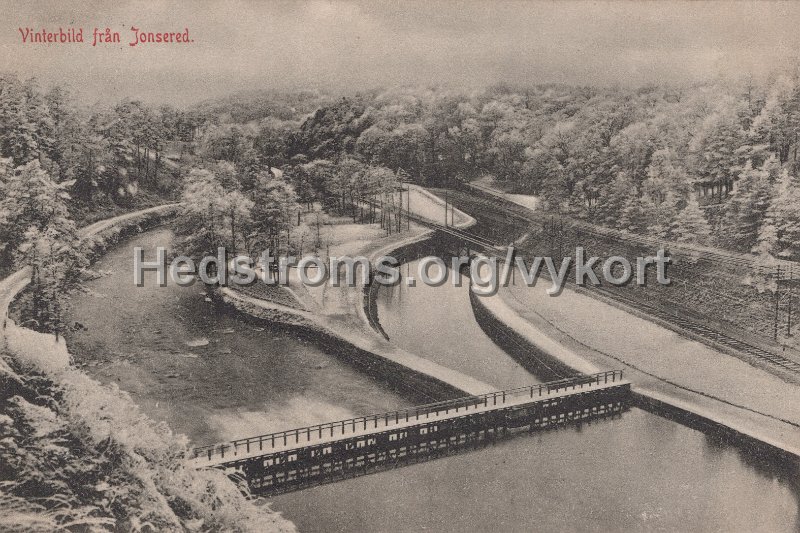 Vinterbild fran Jonsered. Postganget 1907.jpg - Vinterbild från Jonsered.Postgånget 1907.