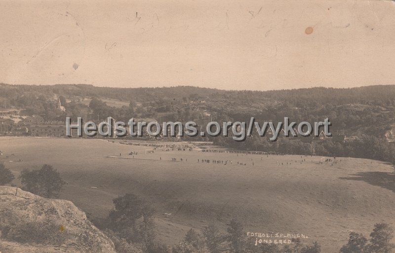 Fotbollsplanen. Jonsered. Postganget 18 augusti 1923.jpg - Fotbollsplanen. Jonsered.Postgånget 18 augusti 1923.