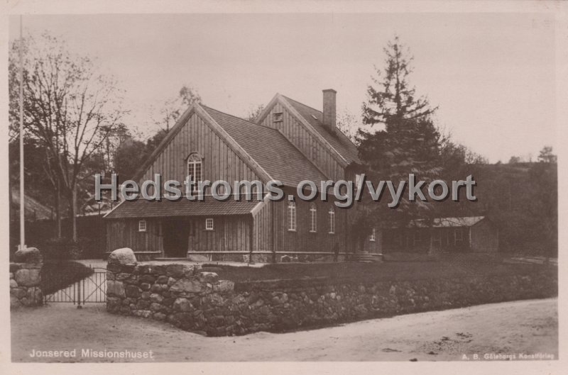 Jonsered Missionshuset. Odaterat. A. B. Goteborgs Konstforlag. Import Jonsereds Handelsbod.jpg - Jonsered Missionshuset.Odaterat.A. B. Göteborgs Konstförlag.Import Jonsereds Handelsbod.