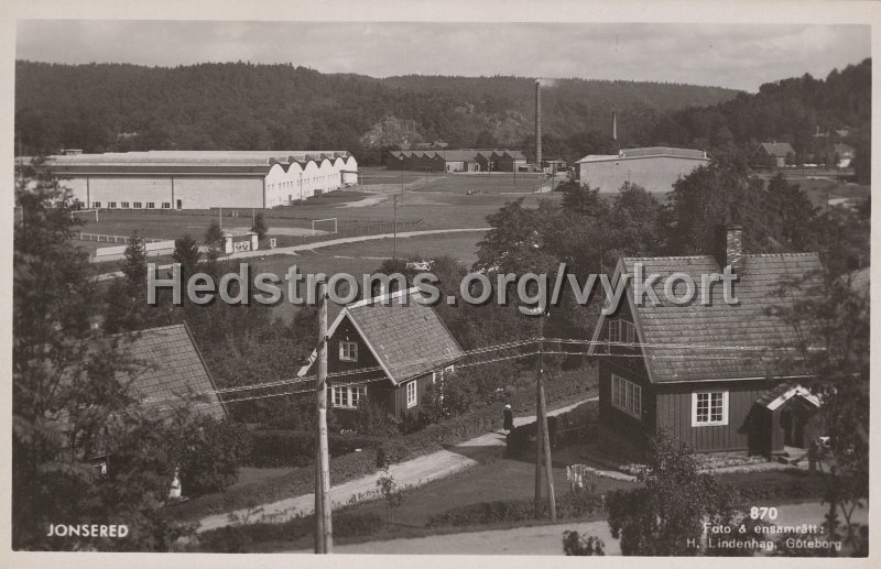 Jonsered. Daterat 1951. Forlag Jonsereds Kiosk. Foto ensamratt H. Lindenhag, Goteborg. 870.jpg - Jonsered.Daterat 1951.Förlag: Jonsereds Kiosk.Foto & ensamrätt: H. Lindenhag, Göteborg. 870.