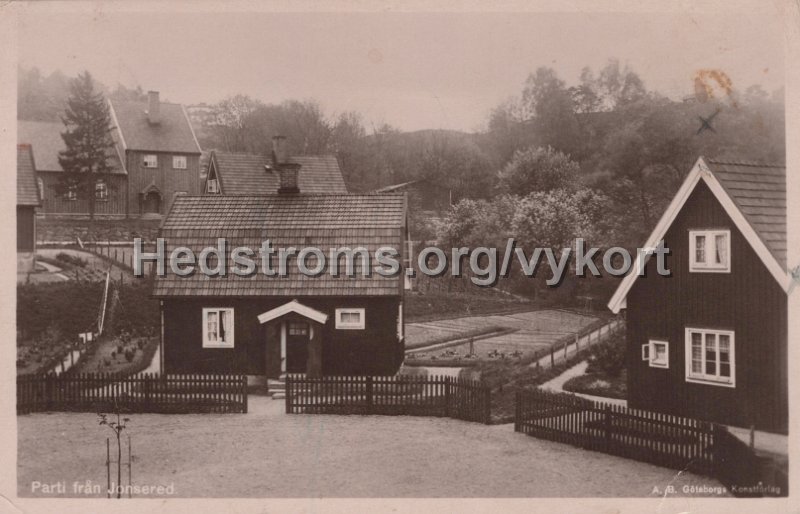 Parti fran Jonsered. Postganget 1918. A. B. Goteborgs Konstforlag.jpg - Parti från Jonsered.Postgånget 1918.A. B. Göteborgs Konstförlag.