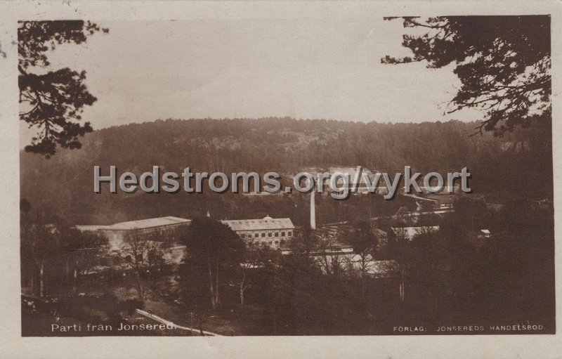 Parti fran Jonsered. Postganget 23 december 1919. Forlag Jonsereds Handelsbod.jpg - Parti från Jonsered.Postgånget 23 december 1919.Förlag: Jonsereds Handelsbod.