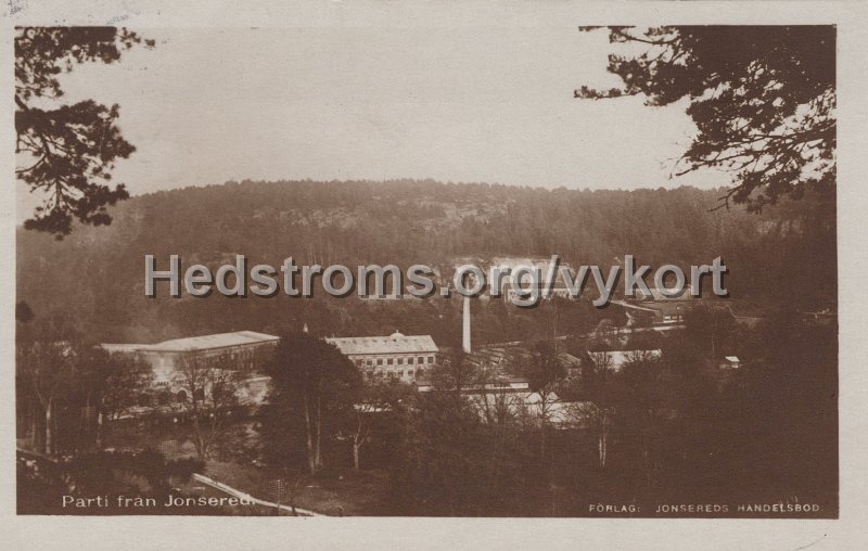 Parti fran Jonsered. Postganget 26 september 1924. Forlag Jonsereds Handelsbod.jpg - Parti från Jonsered.Postgånget 26 september 1924.Förlag: Jonsereds Handelsbod.