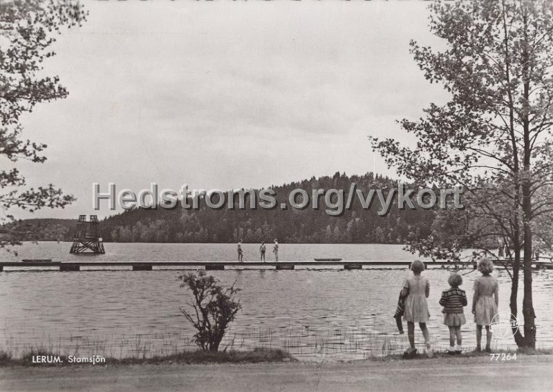 Lerum. Stamsjon. Postganget 30 november 1959. Pressbyran 77264.jpg - Lerum. Stamsjön.Postgånget 30 november 1959.Pressbyrån 77264.
