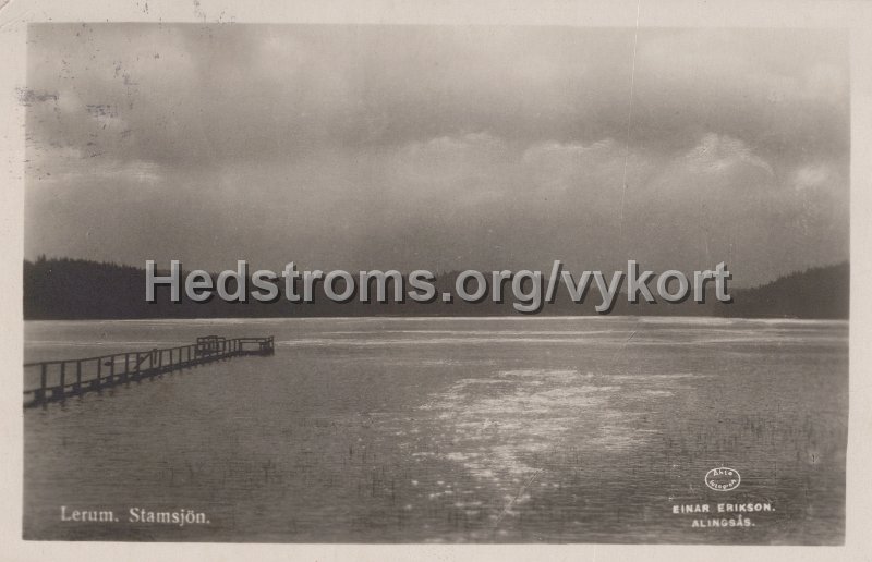 Lerum. Stamsjon. Postganget 31 juli 1933. Einar Erikson, Alingsas.jpg - Lerum. Stamsjön.Postgånget 31 juli 1933.Einar Erikson, Alingsås.
