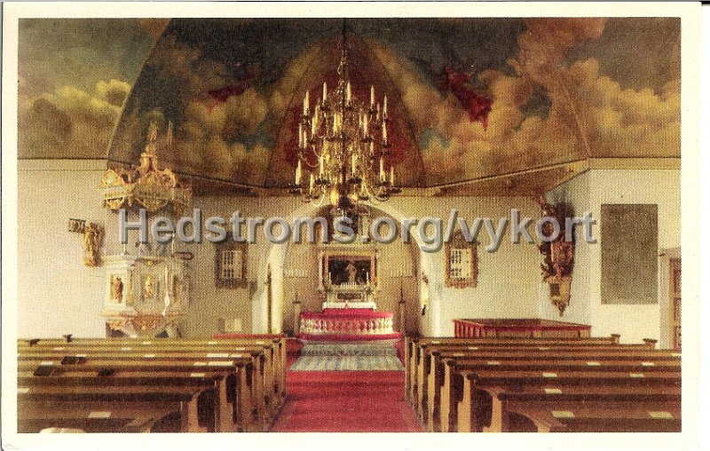 Lerums kyrka. Postganget 18 juli 1959. Forlag Lerums Bok-  Pappershandel. Grafisk konst. 2487 Farglitografi..jpg - Lerums kyrka.Postgånget 18 juli 1959.Förlag: Lerums Bok-  Pappershandel.Grafisk konst.2487 Färglitografi.