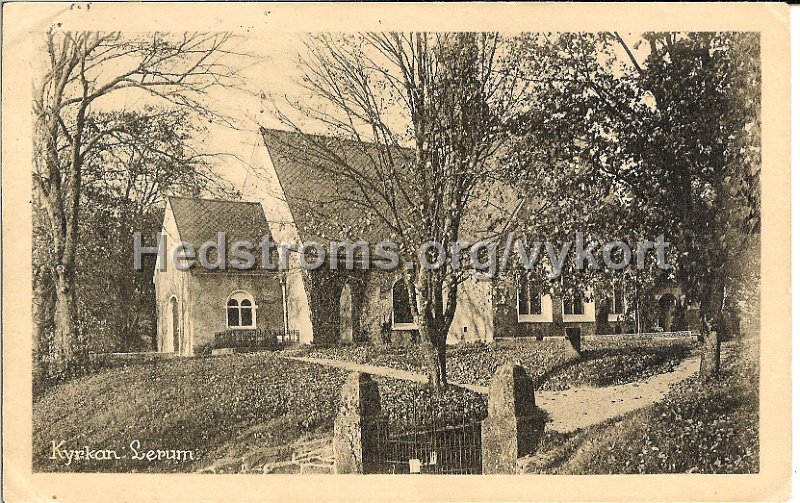 Kyrkan. Lerum. Postganget 21juli 1924. Fotoforlahet Svea, Goteborg.jpg - Kyrkan. Lerum.Postgånget 21juli 1924.Fotoförlaget Svea, Göteborg.