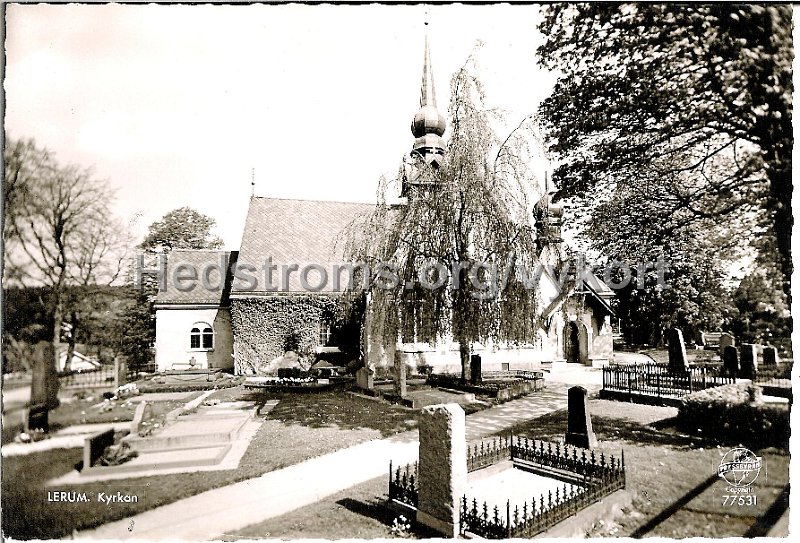 Lerum. Kyrkan. Odaterat. Pressbyran 77531.jpg - Lerum. Kyrkan.Odaterat.Pressbyrån 77531.