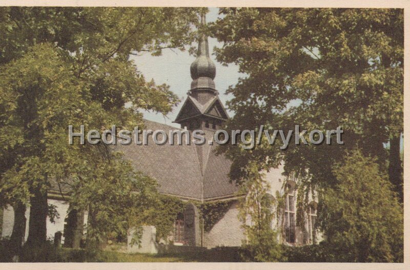 Lerums kyrka. Postganget. Forlag Lerums Bok- Pappershandel. Sagokonst 1737.jpg - Lerums kyrka.Postgånget.Förlag: Lerums Bok- & Pappershandel.Sagokonst 1737.