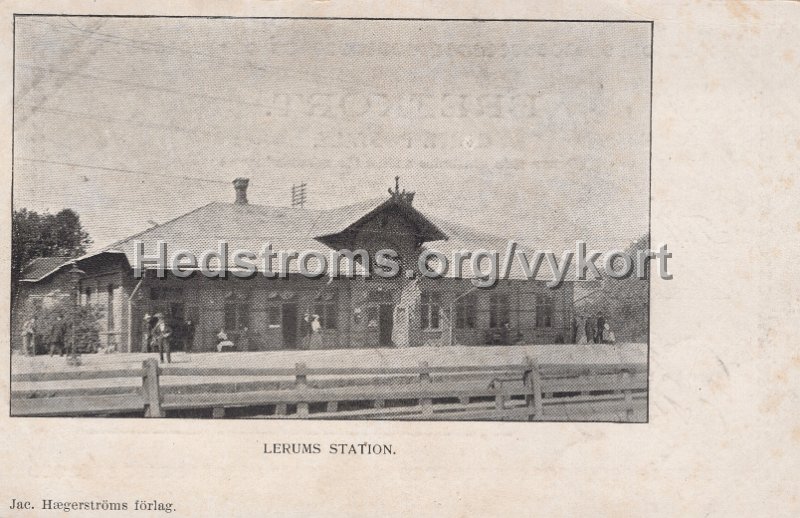 Lerums Station. Odaterat. Jac. Hægerstroms forlag.jpg - Lerums Station.Odaterat.Jac. Hægerströms förlag.