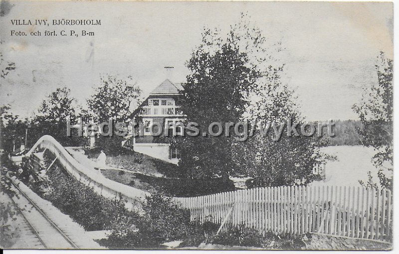 Villa Ivy, Bjorboholm. Postganget 25 juli 1907. Foto. och forl C.P., B-m.jpeg - Villa Ivy, Björboholm.Postgånget 25 juli 1907.Foto. och förl. C.P., B-m.