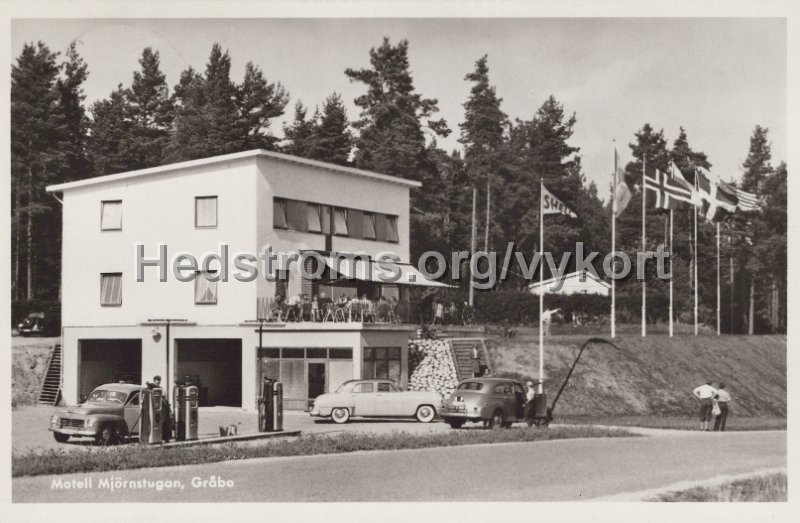 Motell Mjornstugan, Grabo.Postganget 2 juli 1957.jpg - Motell Mjörnstugan, Gråbo.Postgånget 2 juli 1957.