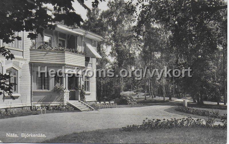 Naas. Bjorkenaas Postganget 1 augusti 1928.jpeg - Nääs. Björkenääs.Postgånget 1 augusti 1928.