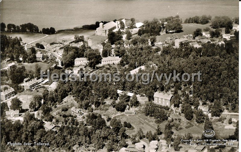 Flygfoto over Tollered. Odaterat. Ensamratt Foto AB Flygtrafik, Dals Langed. K493.jpg - Flygfoto över Tollered.Odaterat.Ensamrätt & Foto: A/B Flygtrafik, Dals Långed. K493.
