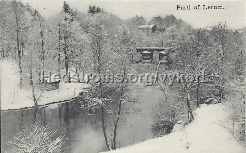 Parti af Lerum. Postganget 23 maj 1913. Jac. Hægerstom, Lerum.jpeg - Parti af Lerum.Postgånget 23 maj 1913.Förlag: jac. Hægerströms, Lerum.