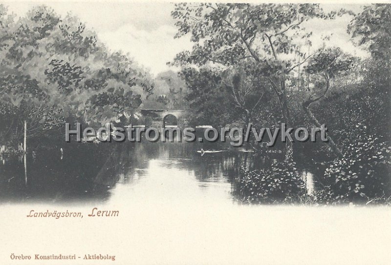 Landsvagsbron, Lerum. Odaterat. Orebro Konsthandel - Aktiebolag.jpeg - Landsvägsbron, Lerum.Odaterat.Örebro Konsthandel - Aktiebolag.