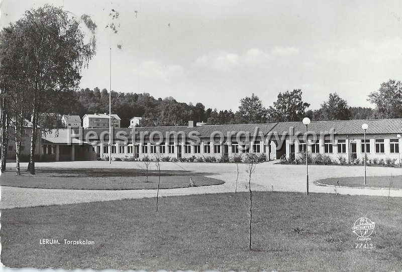 Lerum. Torpskolan. Postganget 11 maj 19629. Pressbyran 77413.jpeg - Lerum. Torpskolan.Postgånget 11 maj 1962.Pressbyrån 77413.