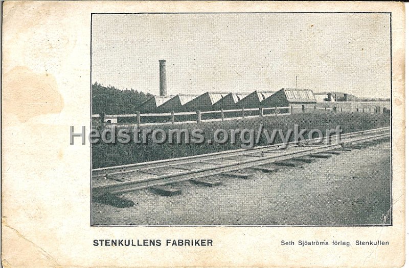 Stenkullens afbriker. Postganget. seth Sjostroms forlag, Stenkullen.jpg - Stenkullens Fabriker.Potgånget.Seth Sjöströms förlag, Stenkullen.