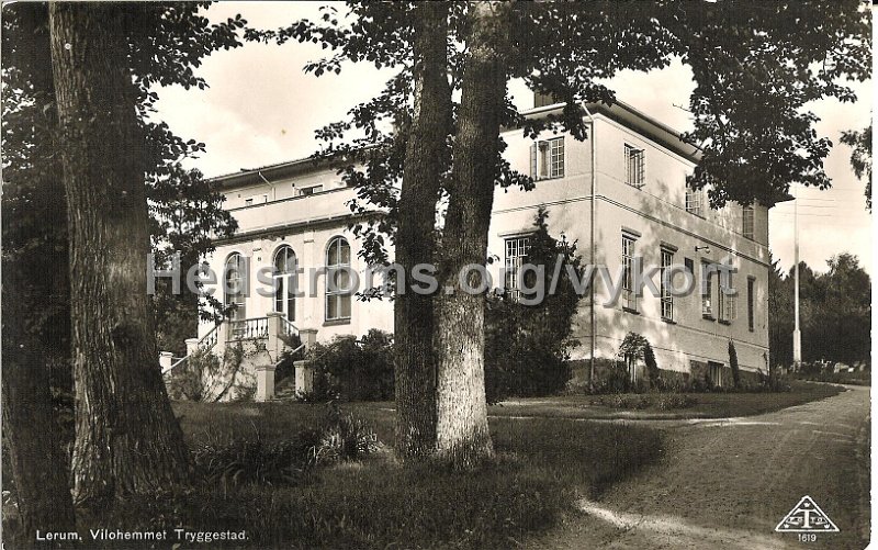 Lerum, Vilohemmet Tryggestad. Postganget 4 september 1934. Traff 1617.jpg - Lerum, Vilohemmet Tryggestad.Postgånget 4 september 1934.Träff 1619.