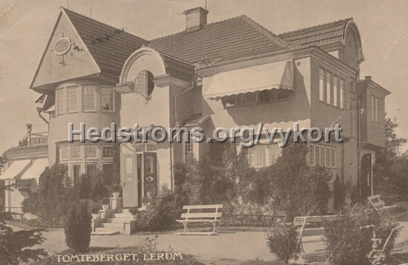 Tomteberget, Lerum. Postganget 5 jauari 1916.jpg - Tomteberget, Lerum.Postgånget 5 jauari 1916.